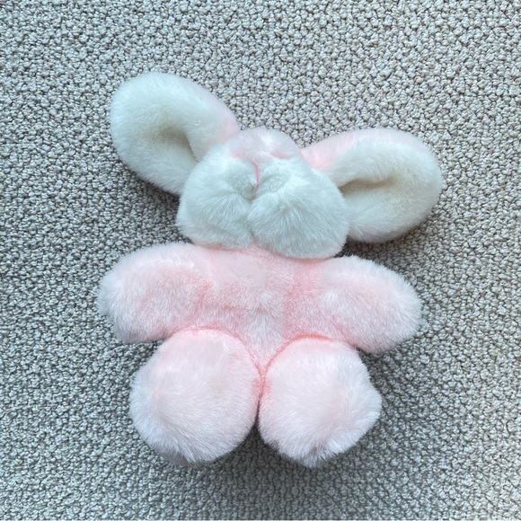 GUND Plush Bunny Rabbit Cheeks Pink White Heather Vintage 1982 Stuffed Animal - Picture 1 of 8